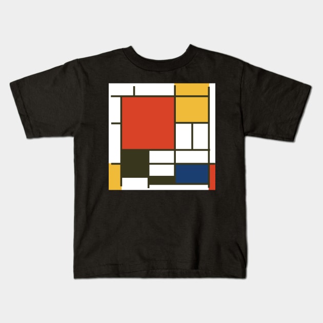 Mondrian Square I Kids T-Shirt by isstgeschichte